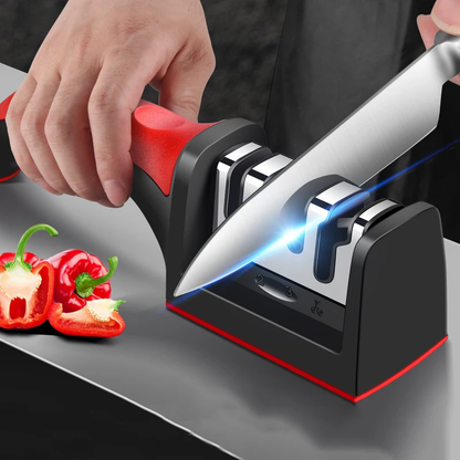3-Stage Stainless Steel Knife Sharpener – Precision Sharpening for Every Kitchen