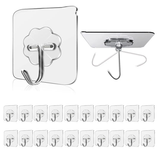 Wall Hooks, Sticky Hooks for Kitchen Bathroom Shower Door Outdoor Wall Hanging Door Self-adhesive